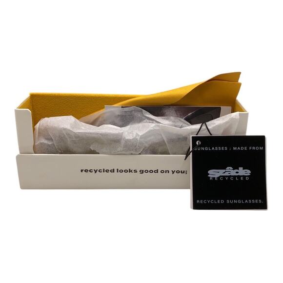 SZADE NIB Melba Sustainable On Trend Squared Off New Spice/Caper Sunglasses - Picture 8 of 14